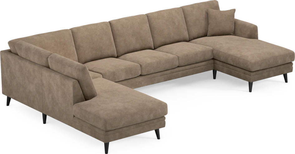 Eden - 3-sits soffa med divan vänster och schäslong höger - Beige
