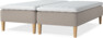 Delux Sense - Ramsäng, dubbelsäng med bäddmadrass - Beige