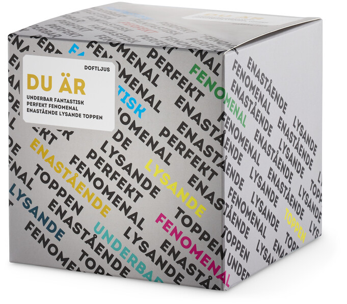 Budskap - Doftljus, Stefa, brinntid 35 h, 300 gr - Blå