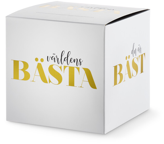 Budskap - Doftljus, H 10 cm, brinntid 35 h - Svart