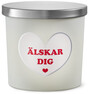 Budskap - Doftljus, Smashed Cherry, brinntid 35 h, 300 gr - Vit