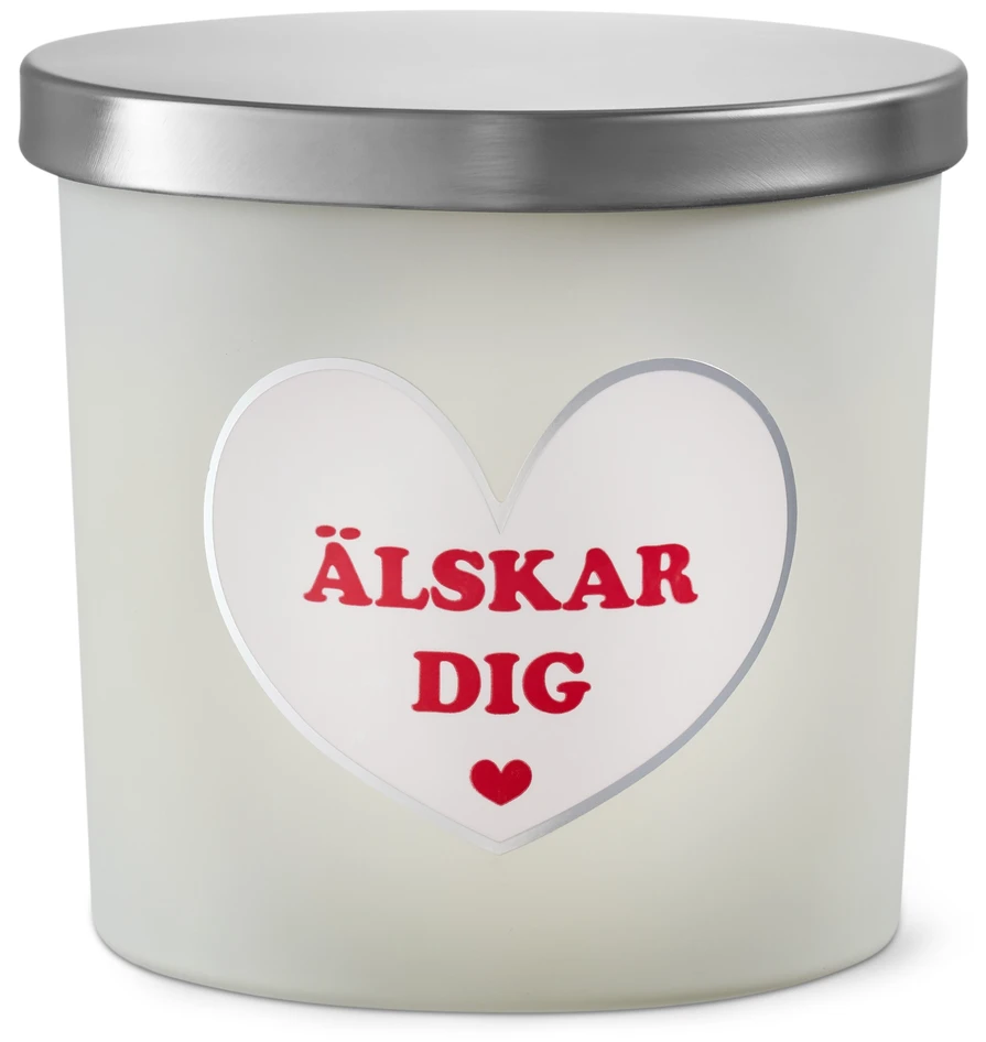 Budskap - Doftljus, Smashed Cherry, brinntid 35 h, 300 gr - Vit