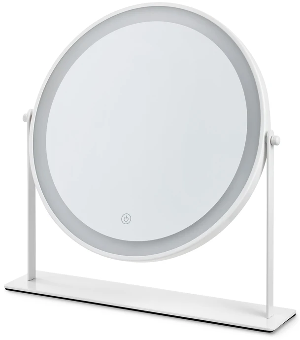 Linn, Bordsspegel med LED-belysning, H 35 Ø 35 cm