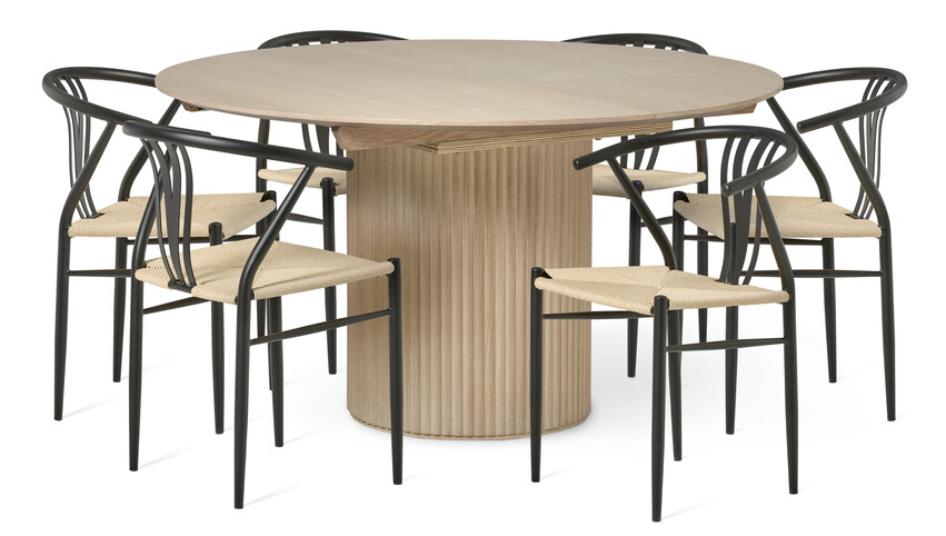 Cord - Matgrupp med 6 stolar Yngve - Beige