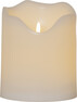 Flamme - LED-blockljus, Ø16 H20 cm - Vit