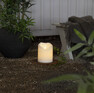 Flamme - LED-blockljus, Ø16 H20 cm - Vit