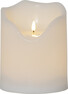 Flamme - LED-blockljus, Ø16 H20 cm - Vit