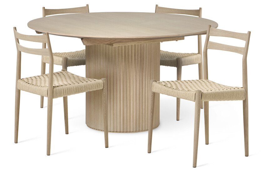 Cord - Matgrupp med 4 stolar Cord - Vit