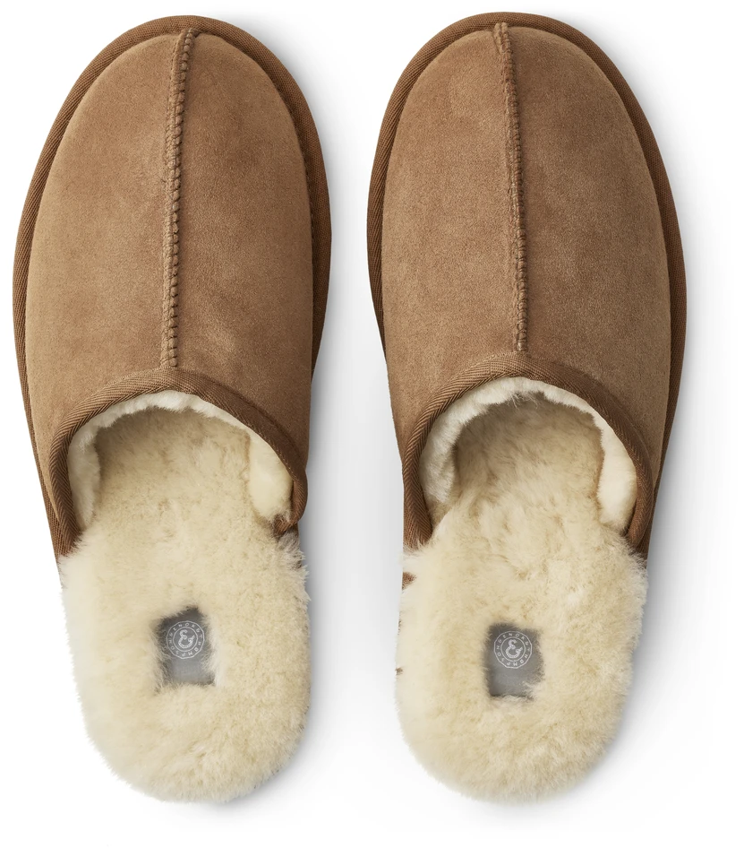 Trysil - Tofflor i fårskinn, Strl. 44-45 - Brun