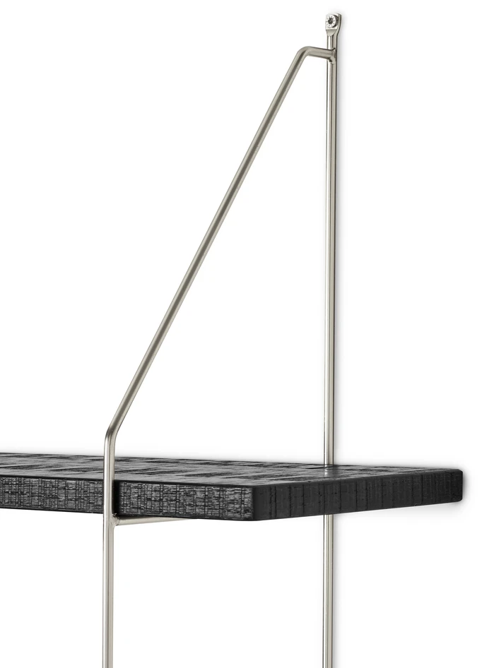Axel rustik - Vägghylla, B 120 cm - Svart