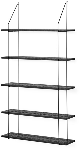 Axel rustik - Vägghylla, B 80 cm - Svart