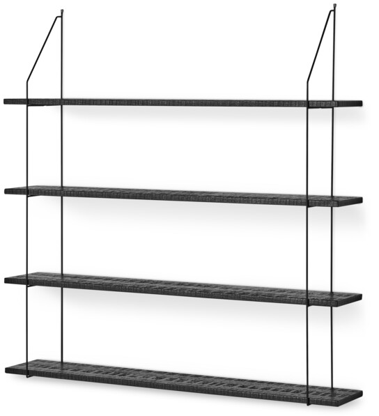 Axel rustik - Vägghylla, B 120 cm - Svart