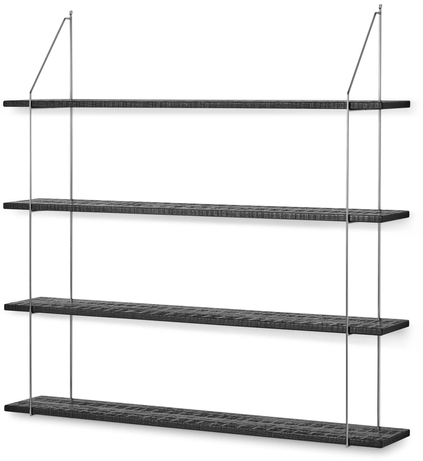 Axel rustik - Vägghylla, B 120 cm - Svart