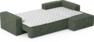 Ide - Bäddsoffa 3-sits med schäslong höger - Grön