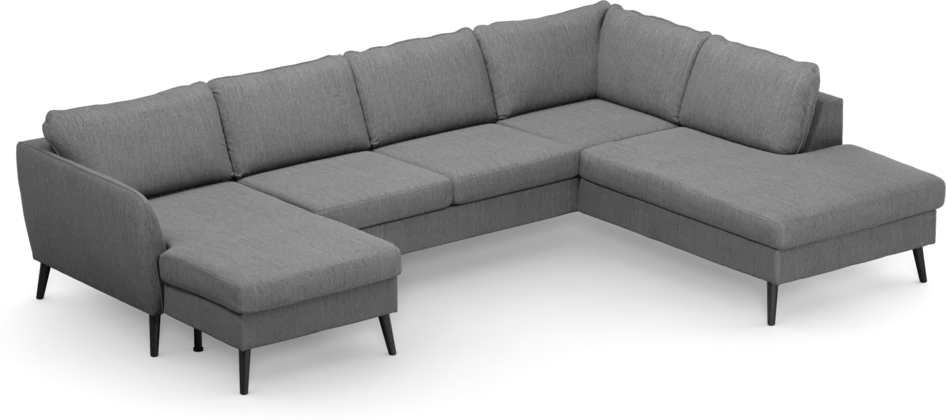 County - 3-sits soffa med schäslong vänster och divan höger - Grå