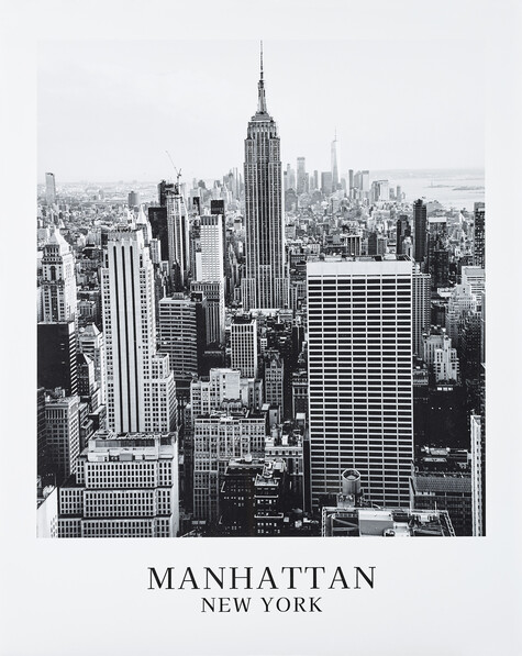 Manhattan - Poster, 40x50 cm - Grå