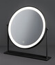 Linn - Bordsspegel med LED-belysning, H 35 Ø 35 cm - Svart