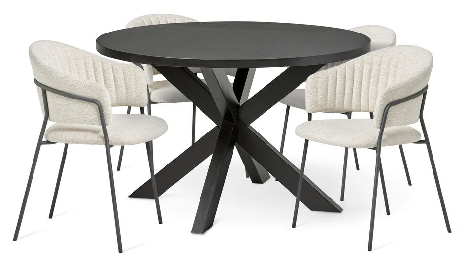 Odessa - Matgrupp med 4 karmstolar Sharon - Beige