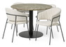 Tiffany - Matgrupp med 4 karmstolar Sharon - Beige
