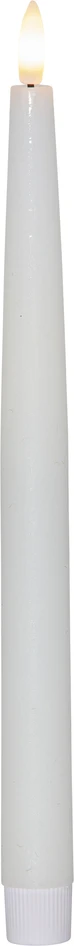 Flamme - LED-ljus, H 28,5 cm, timer - Vit