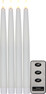 Flamme - Antikljus med LED-belysning, batteridrivet, H 28,5 cm - Vit