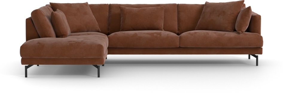 Harper - 3-sits soffa med divan vänster - Orange