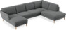 Madison Lux - 2-sits soffa med schäslong vänster och divan höger - Grå