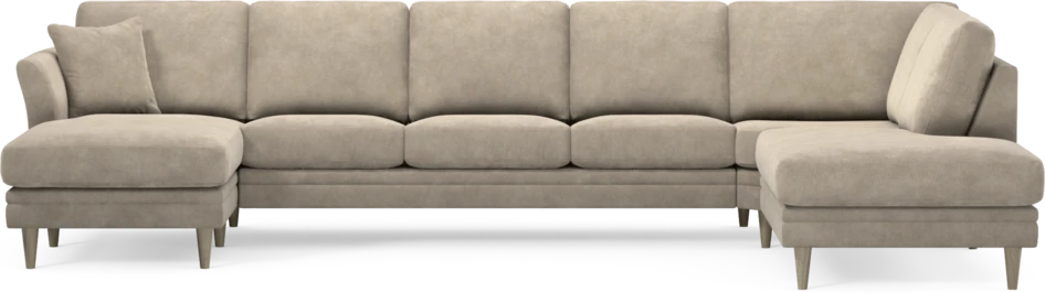 Eden - 3-sits soffa med schäslong vänster och divan höger - Beige