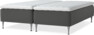 Delux Dream - Ramsäng, dubbelsäng med bäddmadrass - Grå