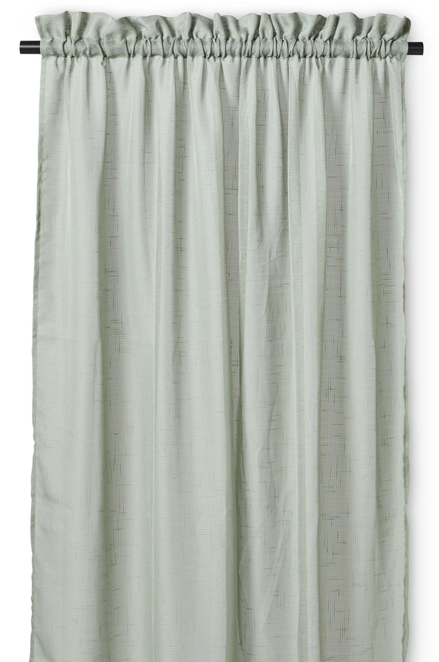 Cecilia - Gardin, 2-pack,135x250 - Grön