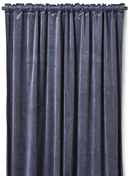 Velvet - Sammetsgardin, 140x250 cm, 2-pack - Blå
