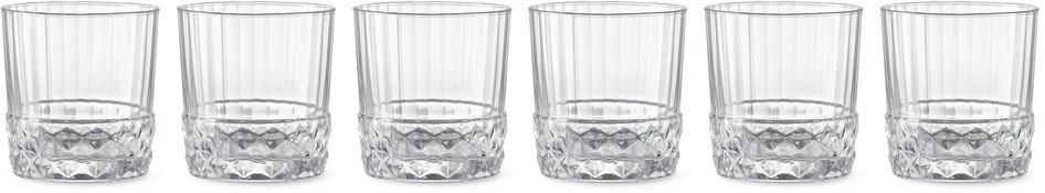 America '20s - Dricksglas 6-pack, H 9 Ø 9 cm, 37 cl - Vit