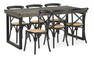Woodenforge - Matgrupp med 6 stolar Alexia - Svart