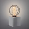Box - Bordslampfot, B10 H10 cm - Vit