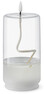 Flamme Float - LED-ljus, H 17,5 Ø 8 cm - Vit