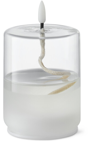 Flamme Float - LED-ljus batteridrivet, H 13 cm - Vit