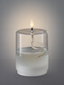 Flamme Float - LED-ljus, H 13 Ø 8 cm, timer - Vit