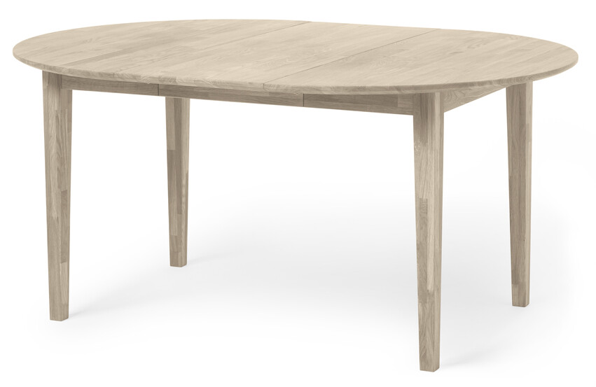 Ekerö - Matbord, Ø 115-157 cm - Vit