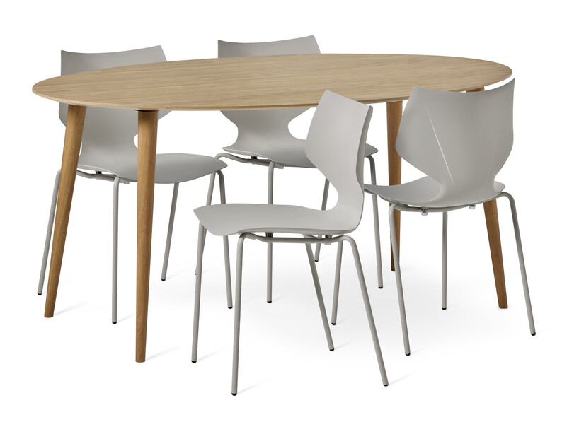 Plaine - Matgrupp med 4 stolar Pyret - Beige