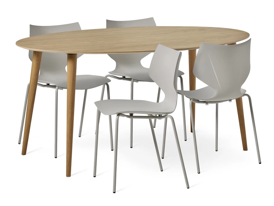 Plaine - Matgrupp med 4 stolar Pyret - Beige