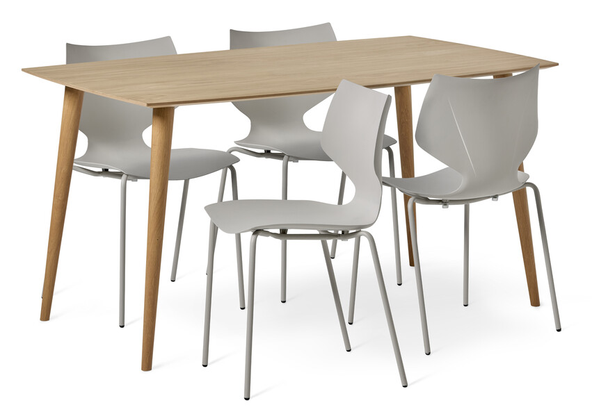 Plaine - Matgrupp med 4 stolar Pyret - Beige