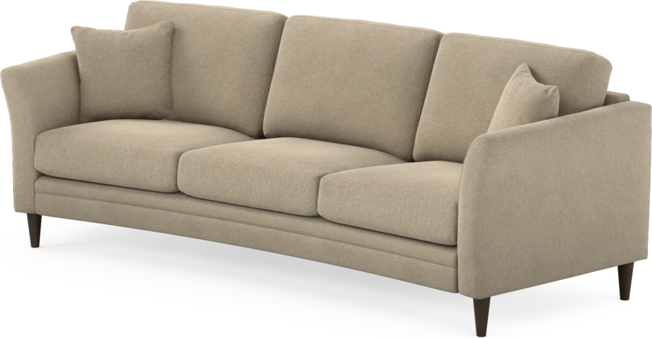 Eden - 3-sits soffa svängd - Beige