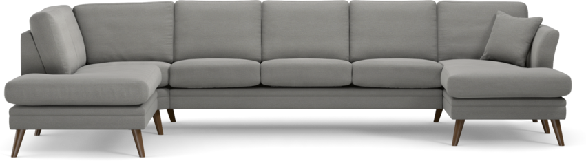 Eden - 3-sits soffa med divan vänster och schäslong höger - Grå