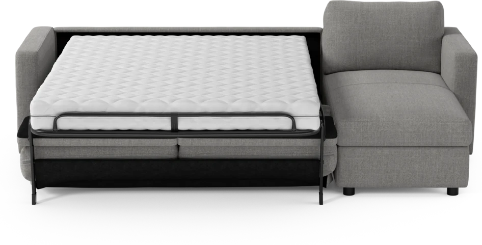 Lindö - Bäddsoffa 2,5-sits med schäslong, vändbar - Grå