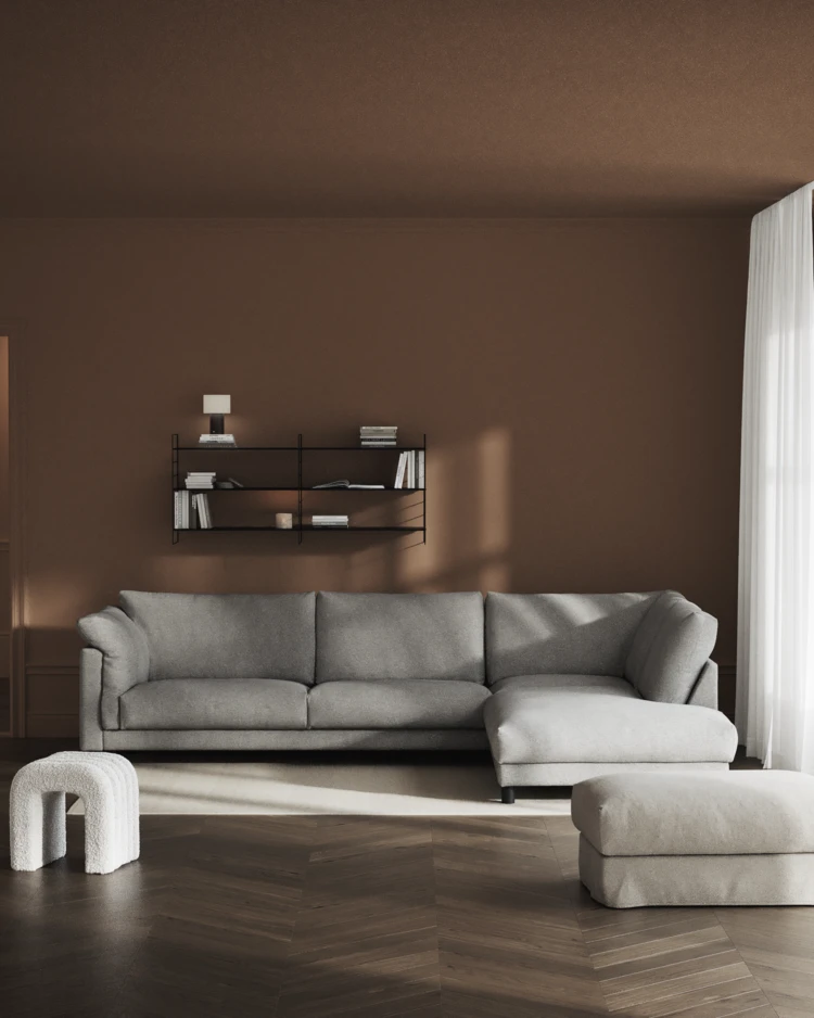 Cherrie - 3-sits soffa med divan höger, fast klädsel - inspiration
