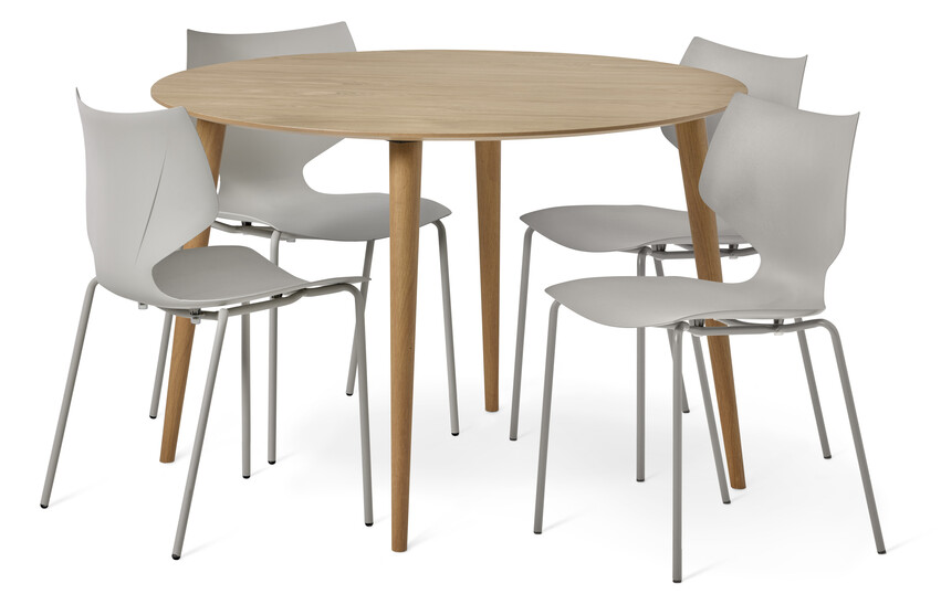 Plaine - Matgrupp med 4 stolar Pyret - Beige