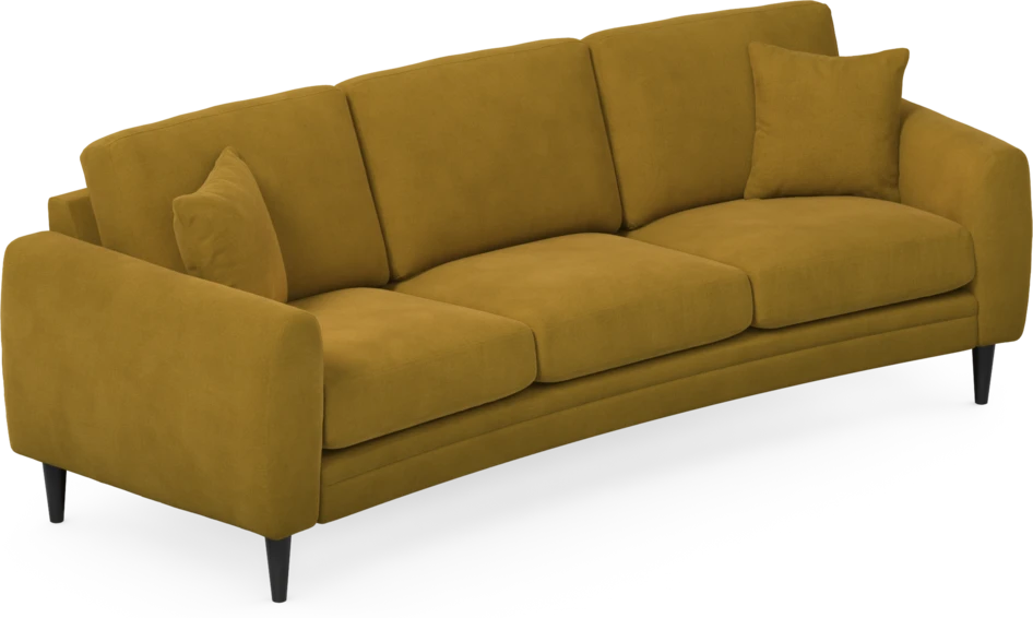 Eden - 3-sits soffa svängd - Gul