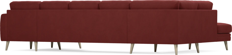 Eden - 3-sits soffa med divan vänster och schäslong höger - Röd