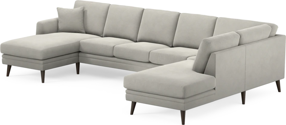 Eden - 3-sits soffa med schäslong vänster och divan höger - Grå