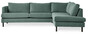 Maison - 2,5-sits soffa med divan höger - Grön